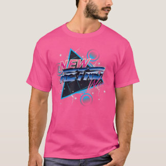 新しいレトロ波 Tシャツ