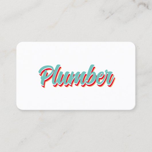 新しいレトロ配管工 名刺 (正面)