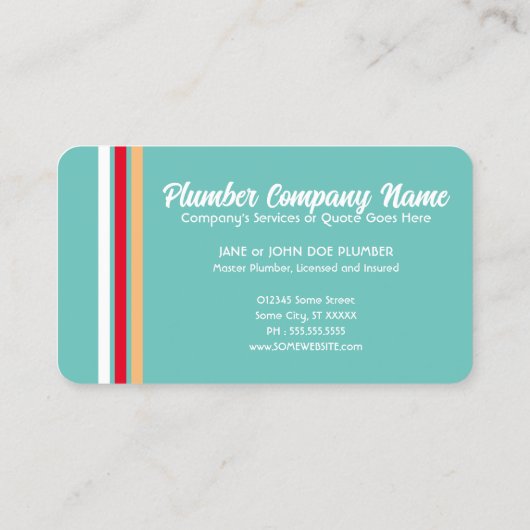 新しいレトロ配管工 名刺 (裏面)