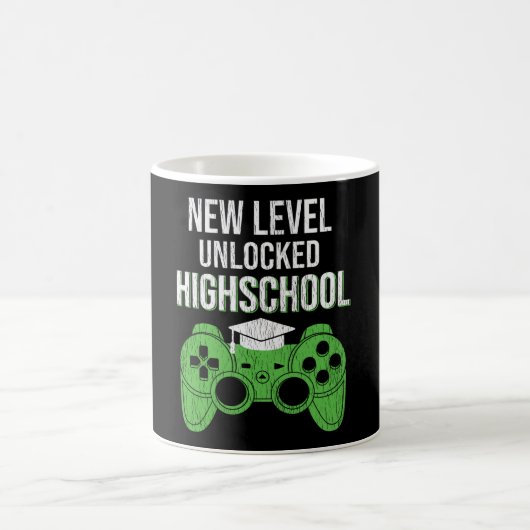 新しいレベルを解放 高校ゲーマー学生ギフト コーヒーマグカップ (中央)