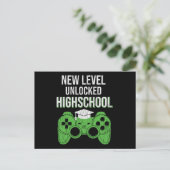 新しいレベルを解放 高校ゲーマー学生ギフト ポストカード (スタンド正面)