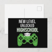 新しいレベルを解放 高校ゲーマー学生ギフト ポストカード (正面/裏面)