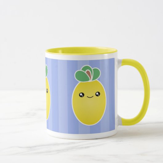 新しいレモンかわいいのマグ マグカップ (右)