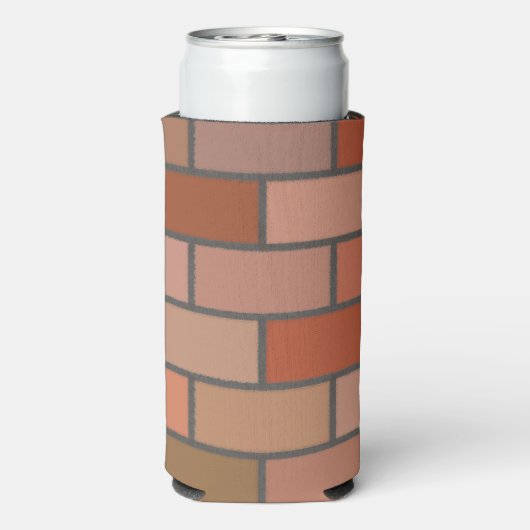 新しいレンガ壁のデザインパターン スリム缶クーラー (Seltzer裏面)