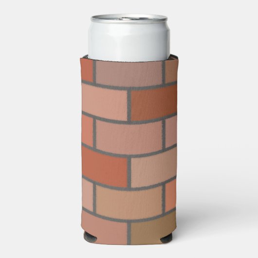 新しいレンガ壁のデザインパターン スリム缶クーラー (Seltzer正面)