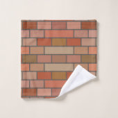 新しいレンガ壁のデザインパターン バスタオルセット (ウォッシュタオル)