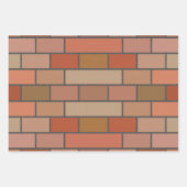 新しいレンガ壁のデザインパターン ラッピングペーパーシート (正面)