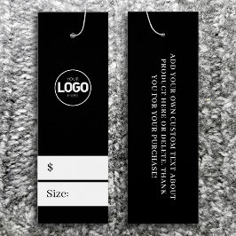 新しいロゴブラックアパレルのサイズ価格つるラベル