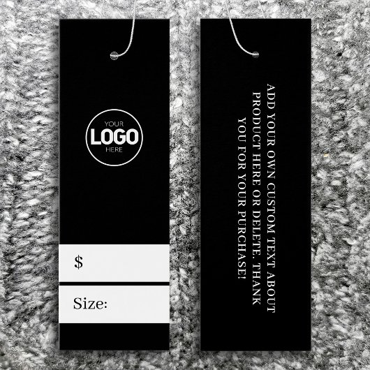 新しいロゴブラックアパレルのサイズ価格つるラベル