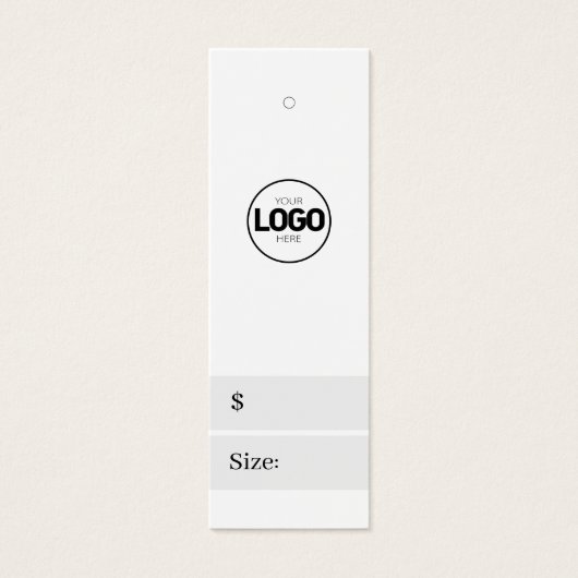 新しいロゴホワイトウェアのサイズ価格つるラベル (正面)