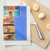 新しいロンドンコネチカットCTのヴィンテージ旅行記念品 キッチンタオル (四つ折り)