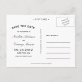 新しいヴィンテージ | セーブ・ザ・デート案内 案内ポストカード (裏面)