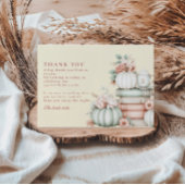 新しい一章がカボチャのブライダルシャワーを始める サンキューカード