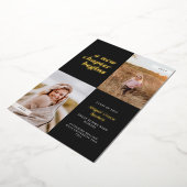 新しい一章が卒業する 箔招待状 (回転した状態)