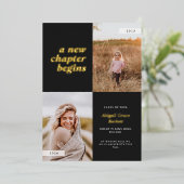 新しい一章が卒業する 箔招待状 (立ち正面)