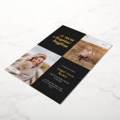 新しい一章が卒業する 箔招待状 (回転した状態)