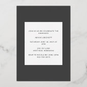 新しい一章が卒業する 箔招待状 (裏面)