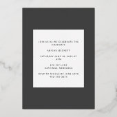 新しい一章が卒業する 箔招待状 (裏面)