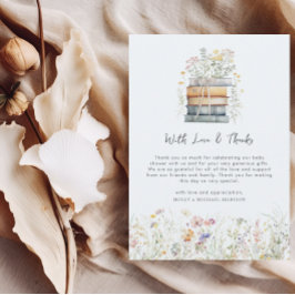 新しい一章が花の赤ちゃんシャワーを始める サンキューカード