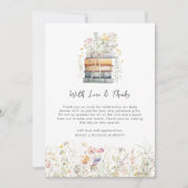 新しい一章が花の赤ちゃんシャワーを始める サンキューカード (正面)