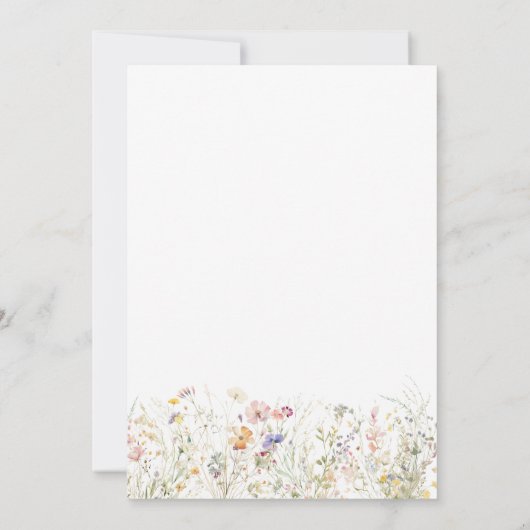 新しい一章が花の赤ちゃんシャワーを始める サンキューカード (裏面)