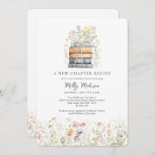 新しい一章が花の赤ちゃんシャワーを始める 招待状 (正面/裏面)