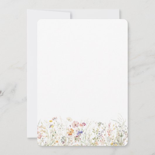 新しい一章が花の赤ちゃんシャワーを始める 招待状 (裏面)