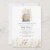 新しい一章が花の赤ちゃんシャワーを始める 招待状 (正面)