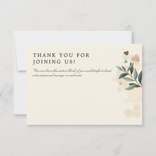 新しい一章が赤ちゃんのシャワーを始めようとしている サンキューカード (裏面)