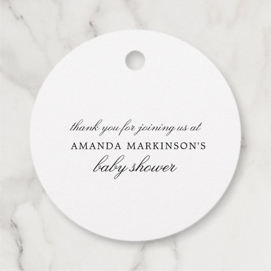 新しい一章が赤ちゃんのシャワーを始めようとしている フェイバータグ (裏面)