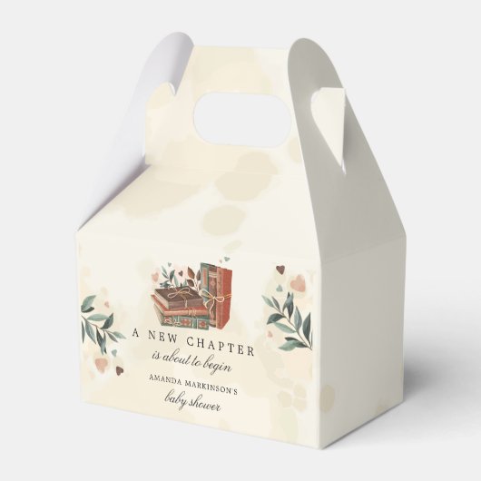 新しい一章が赤ちゃんのシャワーを始めようとしている フェイバーボックス (裏面サイド)