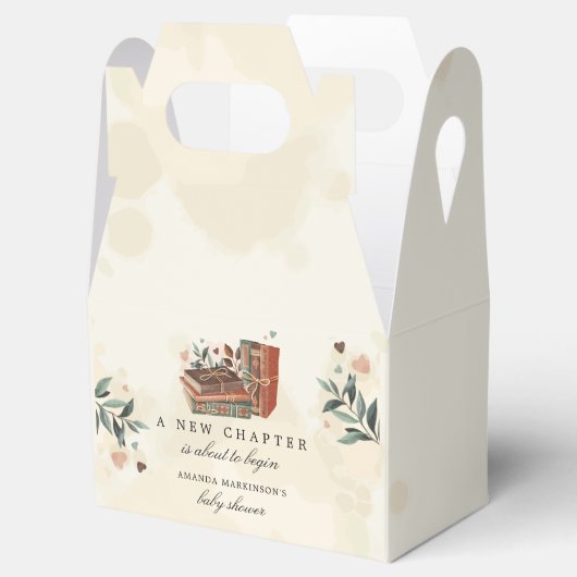 新しい一章が赤ちゃんのシャワーを始めようとしている フェイバーボックス (オープン)