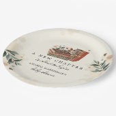 新しい一章が赤ちゃんのシャワーを始めようとしている ペーパープレート (アングル)