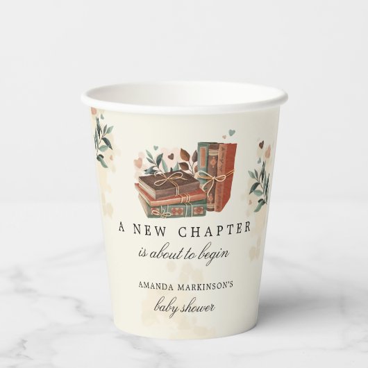新しい一章が赤ちゃんのシャワーを始めようとしている 紙コップ (裏面)