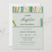 新しい一章が近々赤ちゃんシャワーを予約する 招待状 (正面)