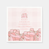 新しい一章が間もなく赤ん坊のシャワーを始める スタンダードカクテルナプキン (正面)