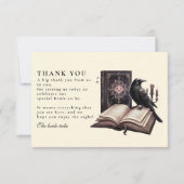 新しい一章が闇の烏のブライダルシャワーを始める サンキューカード (正面)