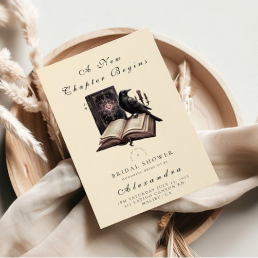 新しい一章が闇の烏のブライダルシャワーを始める 招待状