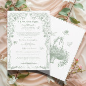 新しい一章で赤ちゃんエレガントのシャワーが始まる 招待状