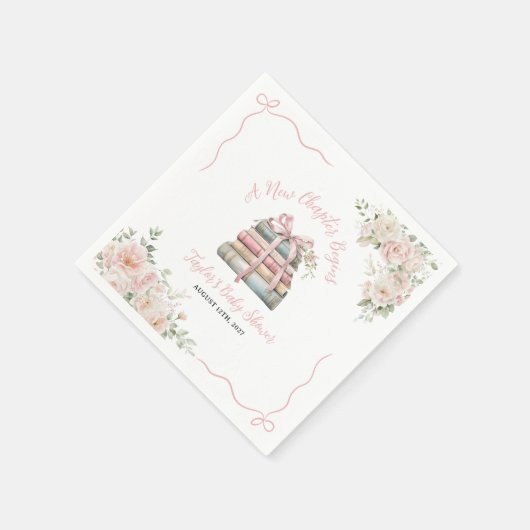 新しい一章で赤ん坊のシャワーが始まる スタンダードカクテルナプキン (角)