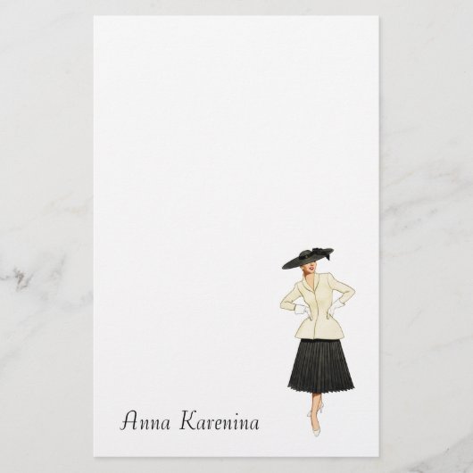 新しい一見-ファッションのTresのシックな静止した 便箋 (正面)