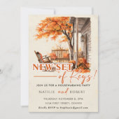 新しい一連の鍵引っ越し祝いパーティーパーティー 招待状 (正面)