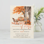 新しい一連の鍵引っ越し祝いパーティーパーティー 招待状 (スタンド正面)