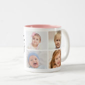 新しい七年祭。4つのフォトコラージュ ツートーンマグカップ (正面右)