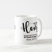 新しい不動産代理店の実在販売へようこそ コーヒーマグカップ (正面右)