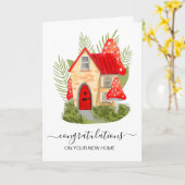 新しい不動産屋さん実在のおめでとう カード (黄色い花)