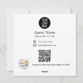 新しい不動産屋さん実在のおめでとう シーズンカード (裏面)