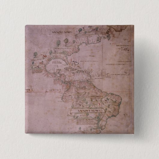 新しい世界の地図、c.1532 缶バッジ (正面)