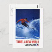 新しい世界を旅する – アメリカを参照 ポストカード (正面/裏面)