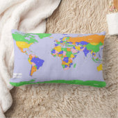 新しい世界地図 ランバークッション (ブランケット)